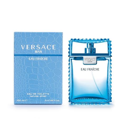 versace man eau fraiche eau de toilette spray 3.4 oz|Versace man eau fraiche set.